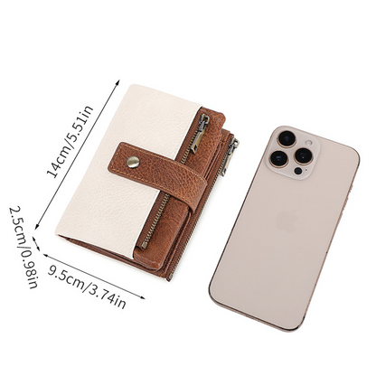 🔥Zeitlich begrenztes Angebot – Damen-Geldbörse im Retro-Stil mit RFID-Schutz, dreifach gefaltet