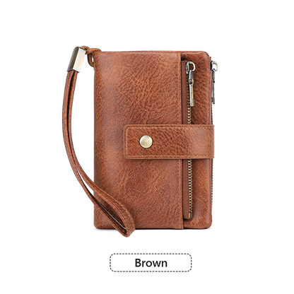 🔥Zeitlich begrenztes Angebot – Damen-Geldbörse im Retro-Stil mit RFID-Schutz, dreifach gefaltet