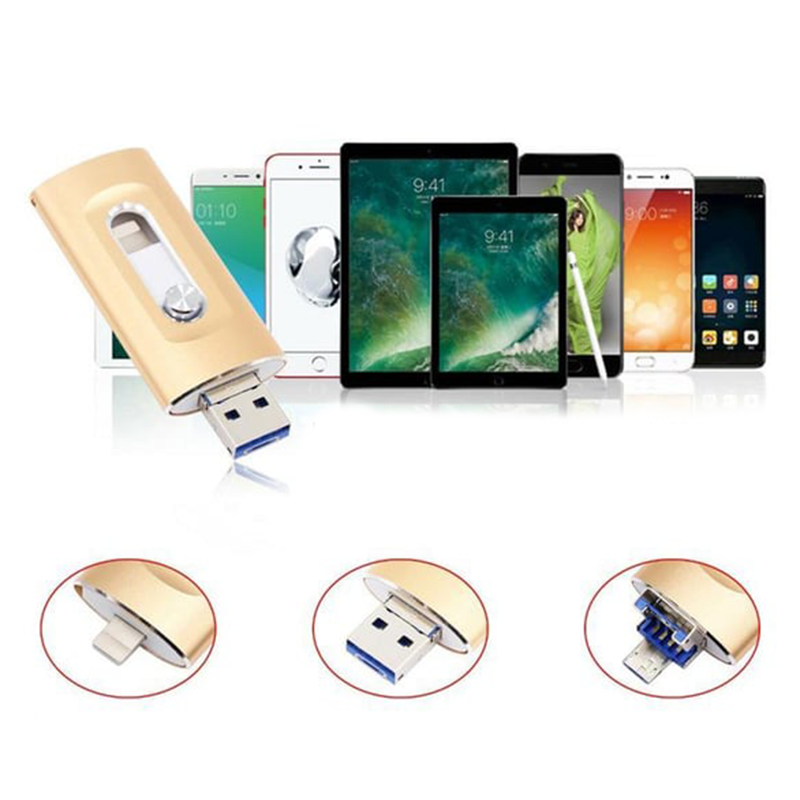 🚀 Über 3.000 verkaufte Einheiten!!! Drei-in-eins-USB-3.0-Speicherstick – Kostenloser OTG- + Typ-C-Adapter im Lieferumfang enthalten