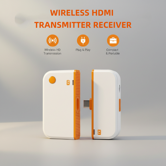 🔋Begrenzte Zeit 50% Rabatt⚡📺Drahtloser HDMI-Sender und -Empfänger, kompatibel mit Mobiltelefonen, Tablets, Computern und Fernsehern