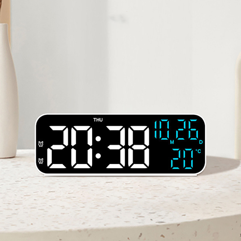 ⏰🌡️ Moderner LED-Digitalwecker mit Temperaturanzeige – Scharfes Display, Dual-Alarm & automatische Nacht-Dimmung