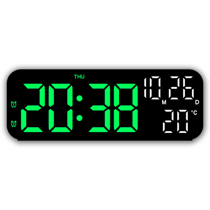 ⏰🌡️ Moderner LED-Digitalwecker mit Temperaturanzeige – Scharfes Display, Dual-Alarm & automatische Nacht-Dimmung
