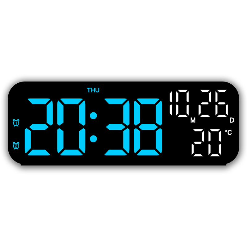 ⏰🌡️ Moderner LED-Digitalwecker mit Temperaturanzeige – Scharfes Display, Dual-Alarm & automatische Nacht-Dimmung