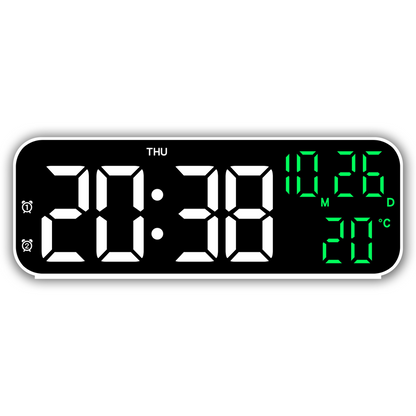 ⏰🌡️ Moderner LED-Digitalwecker mit Temperaturanzeige – Scharfes Display, Dual-Alarm & automatische Nacht-Dimmung