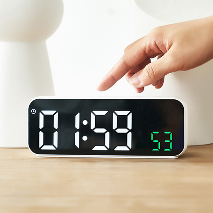 ⏰🌡️ Moderner LED-Digitalwecker mit Temperaturanzeige – Scharfes Display, Dual-Alarm & automatische Nacht-Dimmung