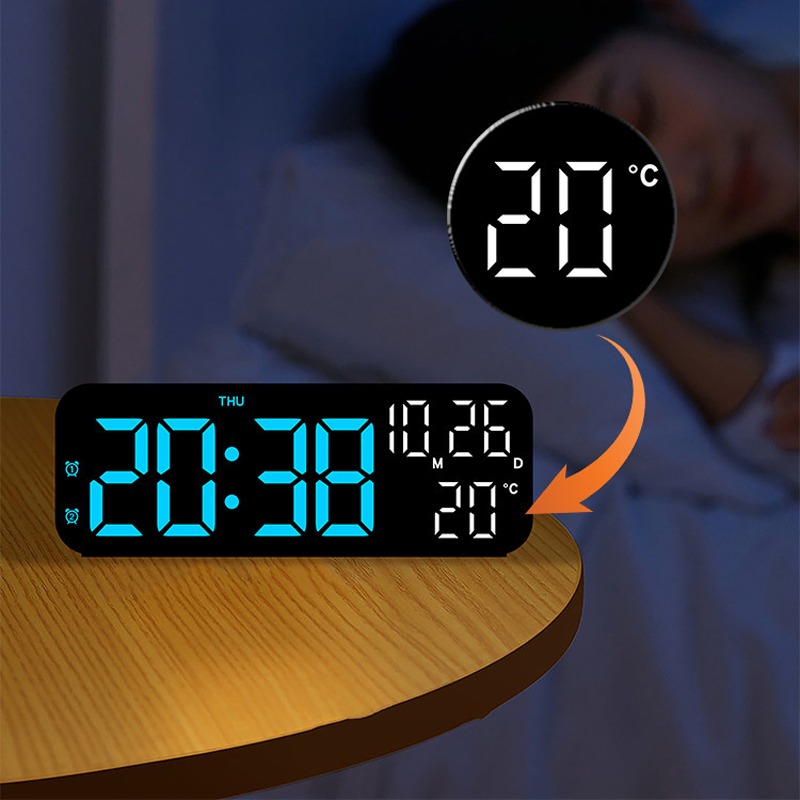 ⏰🌡️ Moderner LED-Digitalwecker mit Temperaturanzeige – Scharfes Display, Dual-Alarm & automatische Nacht-Dimmung