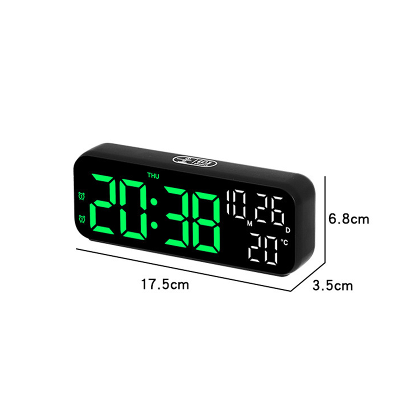 ⏰🌡️ Moderner LED-Digitalwecker mit Temperaturanzeige – Scharfes Display, Dual-Alarm & automatische Nacht-Dimmung