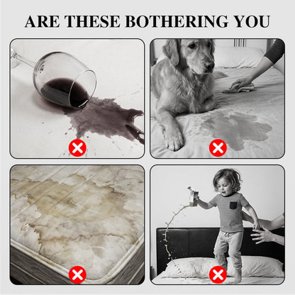 🛏️ 50 % RABATT! 🛡️ Set aus wasserdichtem Matratzenbezug und Kissenbezügen – Milbenabweisend, weich im Griff und leicht zu waschen ✨