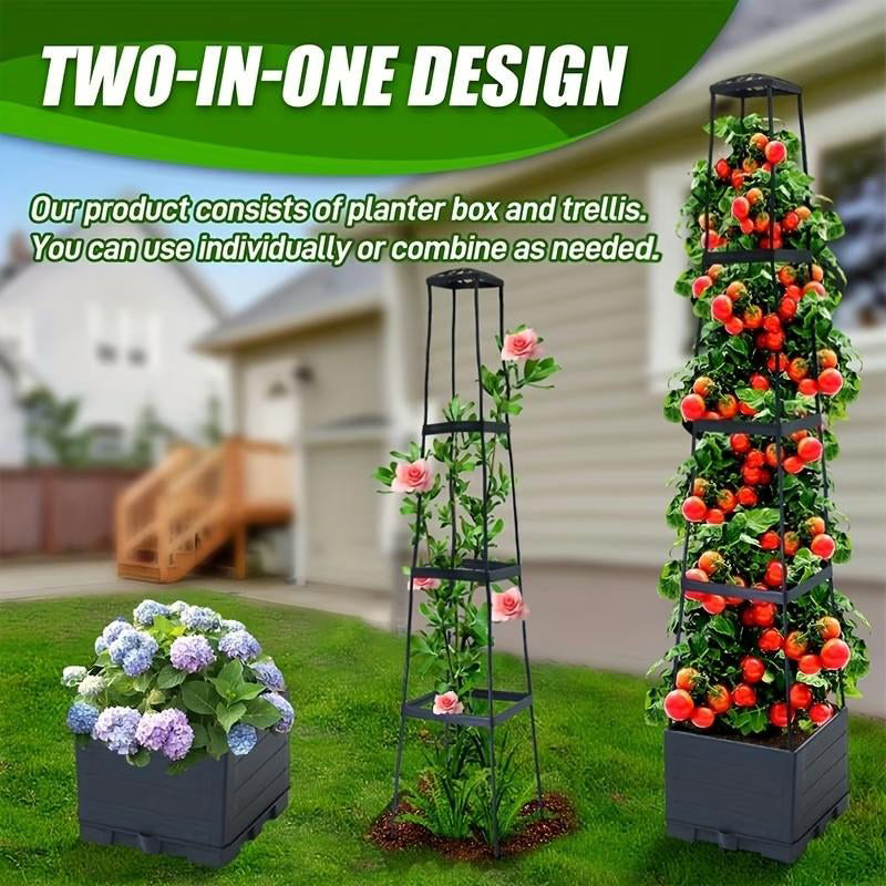 ⏳Limitiertes 50 % Rabatt⏰Selbstbewässerndes Tomaten-Pflanzset mit Kletterpflanzenhalter🍅🪴