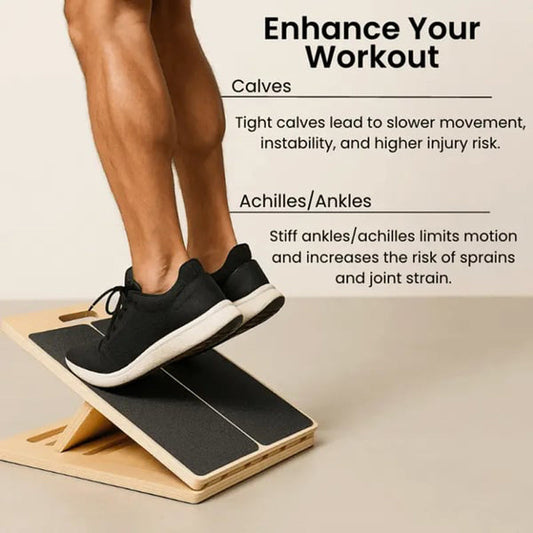 🔥 40% Rabatt! Einstellbare Holz-Schrägbank für Waden-Stretching
