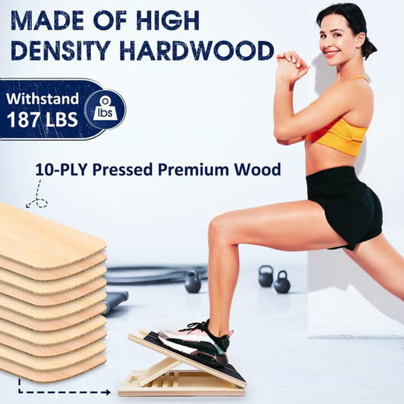 🔥 40% Rabatt! Einstellbare Holz-Schrägbank für Waden-Stretching
