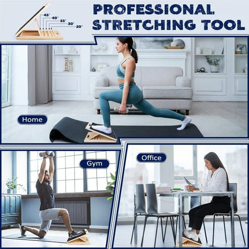 🔥 40% Rabatt! Einstellbare Holz-Schrägbank für Waden-Stretching