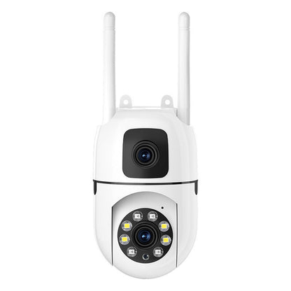 🔍🔍360° Schwenk-Neige 4K Dual-Linsen Sicherheitskamera – Outdoor WLAN Überwachungskamera