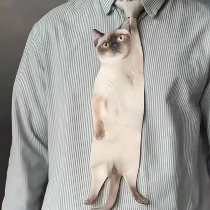 😺😺ereits 3.000 verkauft!！🤩🤩Realistische hängende Katzenkrawatte für Männer