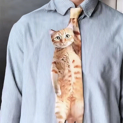 😺😺ereits 3.000 verkauft!！🤩🤩Realistische hängende Katzenkrawatte für Männer