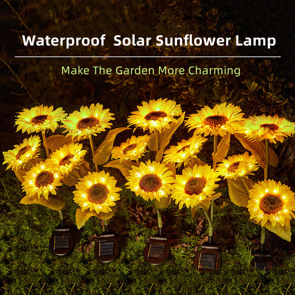 📢📢50 % Rabatt!! ⏰🌻 Realistisch & wetterfest | Solar-Sonnenblume – Bestseller 2026 | IP65-Außen-Dekoration
