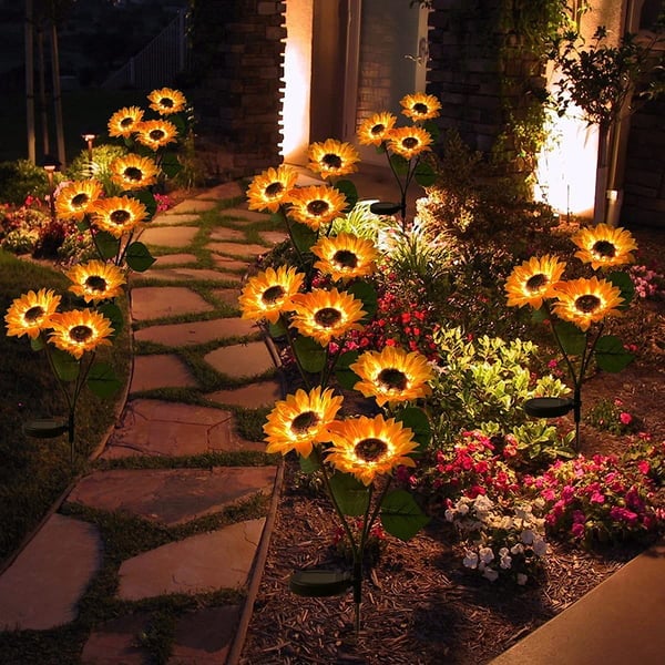 📢📢50 % Rabatt!! ⏰🌻 Realistisch & wetterfest | Solar-Sonnenblume – Bestseller 2026 | IP65-Außen-Dekoration
