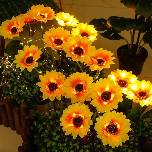 📢📢50 % Rabatt!! ⏰🌻 Realistisch & wetterfest | Solar-Sonnenblume – Bestseller 2026 | IP65-Außen-Dekoration