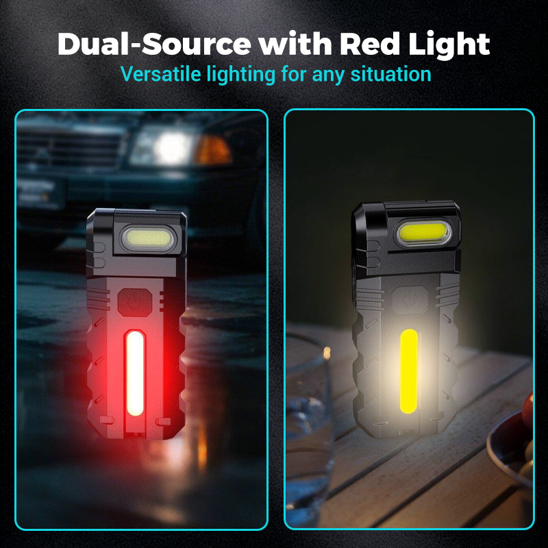💎 Mehr kaufen, mehr sparen!💎 180° drehbare LED-Arbeitsleuchte – Zweistrahler, Magnetfuß und USB-C-Ladeanschluss