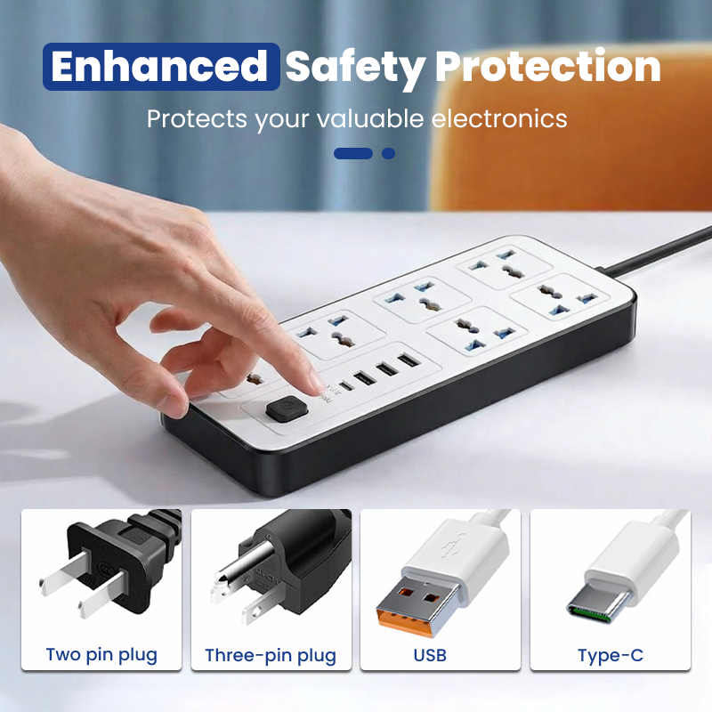 🔌 50% RABATT! ⚡ Mehrfachsteckdose mit langer Verlängerungsschnur – inkl. USB-Ladeanschlüsse, überspannungsschutz & platzsparendem Design 📱