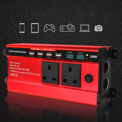 🔥🚘 Neu eingetroffen 1500-W-Auto-Wechselrichter mit 4 USB-Anschlüssen ⚡💡