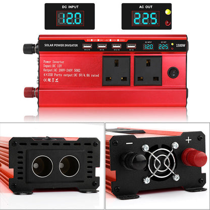 🔥🚘 Neu eingetroffen 1500-W-Auto-Wechselrichter mit 4 USB-Anschlüssen ⚡💡
