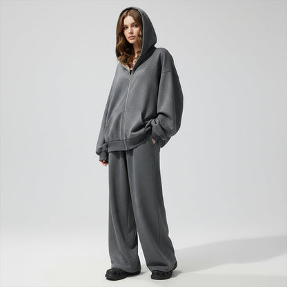 🎀💖 2026 Neue Kollektion! Glitzer-Kapuzenjacke + Weite Hose für Damen ✨ Trend & Komfort