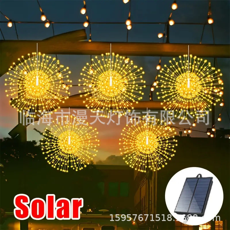 🥳HEISSER SALE 2026🥳💞50.000+ VERKAUFT!❤️ 50 % RABATT!Solar-Feuerwerks-Lichterkette für Garten und Partys