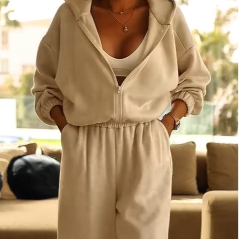 👚 58% RABATT! 💎 Bequemer Casual Jumpsuit mit Kapuze – Reine Baumwolle, Weite Beine & Praktische Taschen 🌿