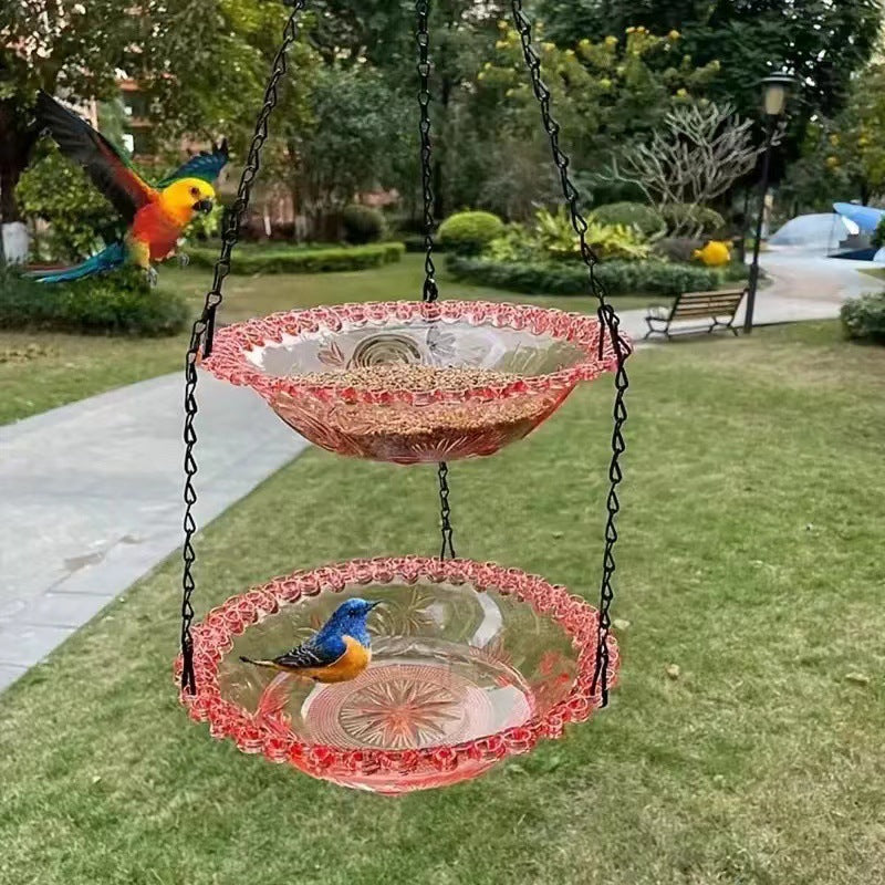 🐦 Vintage Hängende Vogelfutterstation & Tränke ✨ 2‑in‑1 Wetterfest 🌿 Für Garten & Balkon