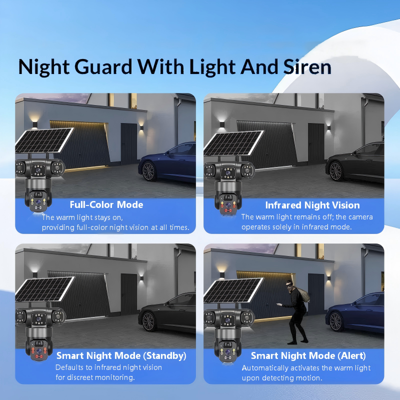 🔥Solange der Vorrat reicht 40 % Rabatt!🎉Solarbetriebene Mehrwinkel-Überwachungskamera