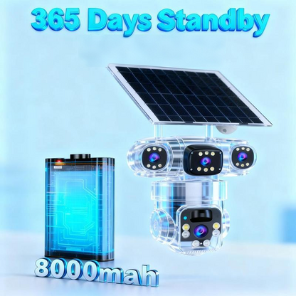 🥳HEISSER SALE 2026🥳💞50.000+ VERKAUFT!👵❤️  Solarbetriebene Mehrwinkel-Überwachungskamera
