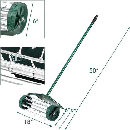 🌿 T-Griff Gartenhacke / Belüfter – Robuster Eisen-Unkrautstecher für Rasen & Beet – Ergonomischer Handvertikutierer mit rutschfestem Griff