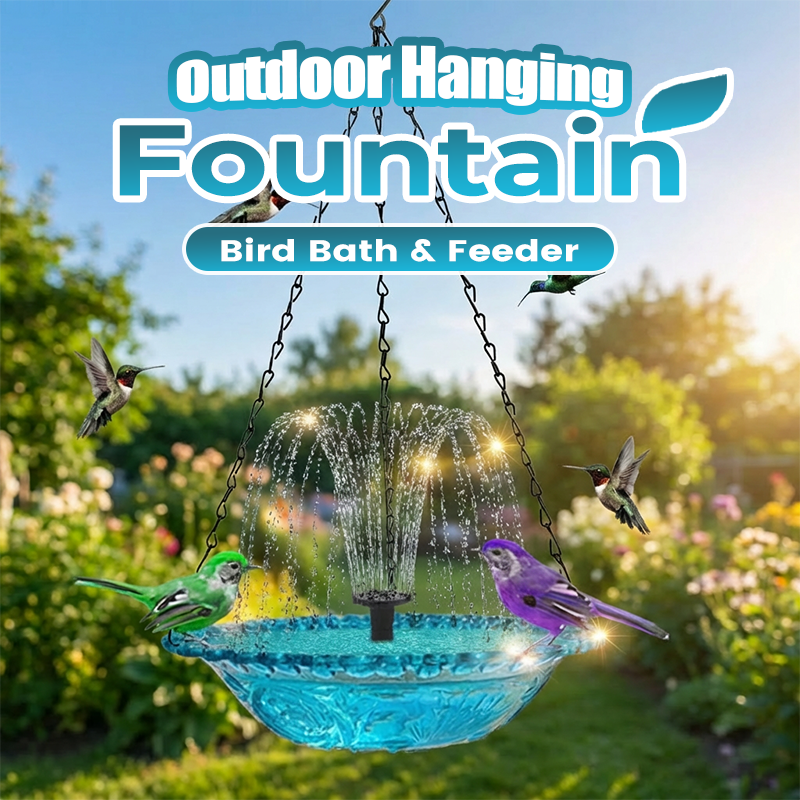 ✨Hängender Springbrunnen für den Außenbereich mit Vogelbad und Futterstelle⛲🐦