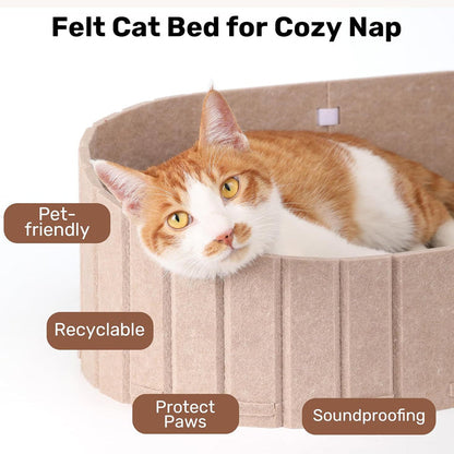 🌟JETZT 50 % RABATT!🐱Multifunktionales Katzenbett aus Filz mit Kratzpad💖