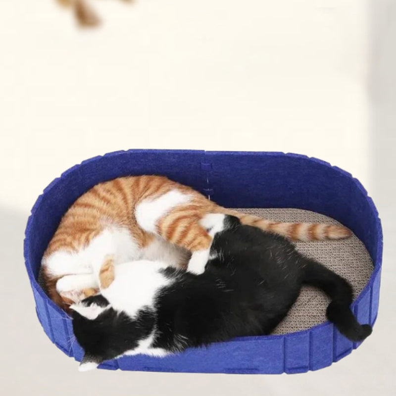 🌟JETZT 50 % RABATT!🐱Multifunktionales Katzenbett aus Filz mit Kratzpad💖