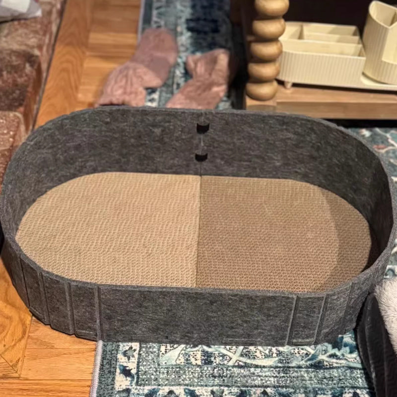 🌟JETZT 50 % RABATT!🐱Multifunktionales Katzenbett aus Filz mit Kratzpad💖