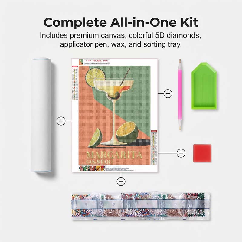 🥂🔥 2026 HIT! Cocktail DIY 5D Diamant-Malerei-Set ✨ Kreativ und entspannend!