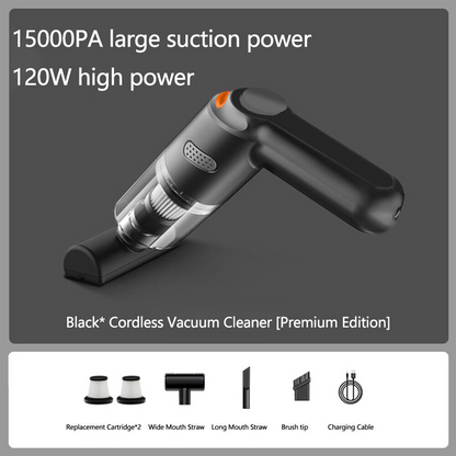 🚗Akku-Staubsauger Auto – 10.000 Pa, 120 W, Kabellos & Leicht | HEPA-Filter | Staubsauger Set für Innenraum