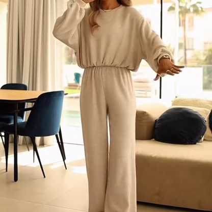🛍️🌟 2026 Neuheit Lockeres Crop-Top & weite Hose Set für Damen | Bequem & Stylish!