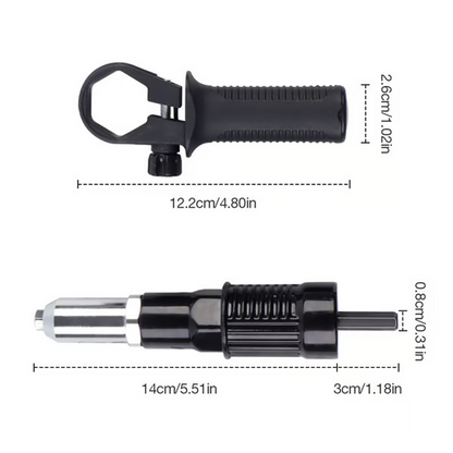 🔧🔩 50% RABATT! Adapterset für elektrische Nietpistole – Verschiedene Mundstückgrößen, robust & passgenau – Ideal für Kfz, Blech- & Metallbau ✨