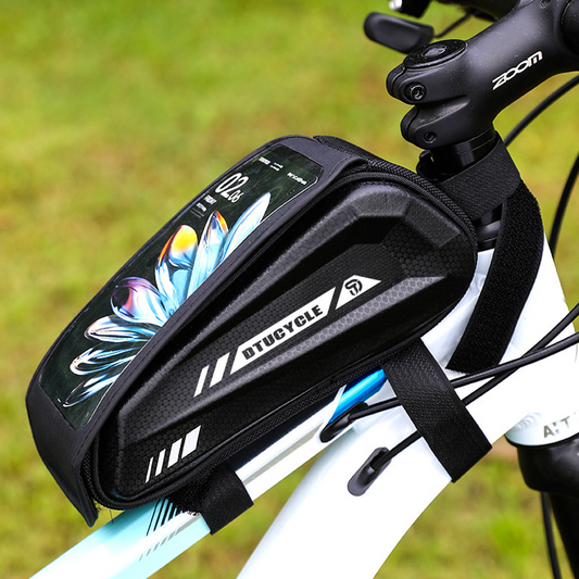 🚴50% RABATT! 📱 Wasserdichte Fahrrad Oberrohrtasche – Hardcase Handyhalter, Perfekt für MTB & Rennrad 🗺️