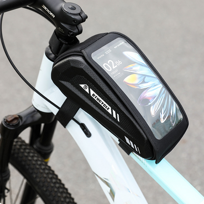 🚴50% RABATT! 📱 Wasserdichte Fahrrad Oberrohrtasche – Hardcase Handyhalter, Perfekt für MTB & Rennrad 🗺️