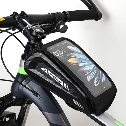 🚴50% RABATT! 📱 Wasserdichte Fahrrad Oberrohrtasche – Hardcase Handyhalter, Perfekt für MTB & Rennrad 🗺️
