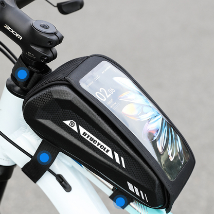 🚴50% RABATT! 📱 Wasserdichte Fahrrad Oberrohrtasche – Hardcase Handyhalter, Perfekt für MTB & Rennrad 🗺️