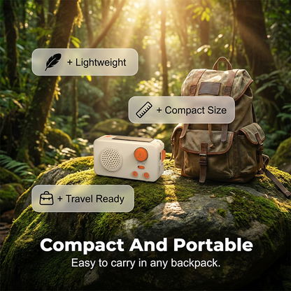 Notfall-Solarradio mit Handkurbel, Taschenlampe und Powerbank📻 – perfekt für Ihr nächstes Abenteuer oder Ihr Notfallset.