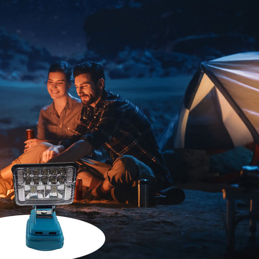 🔦Makita 18V Arbeitslicht✨ 2-Modus LED Flutlicht🔥 Dual USB-Anschlüsse🔋 Notfall & Arbeit💡