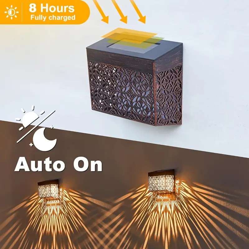 📢📢50 % Rabatt!! ⏰Solarbetriebene LED-Wandleuchte für Wege und den Garten💡