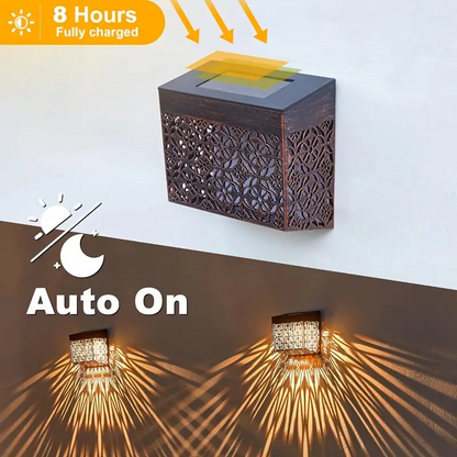📢📢50 % Rabatt!! ⏰Solarbetriebene LED-Wandleuchte für Wege und den Garten💡