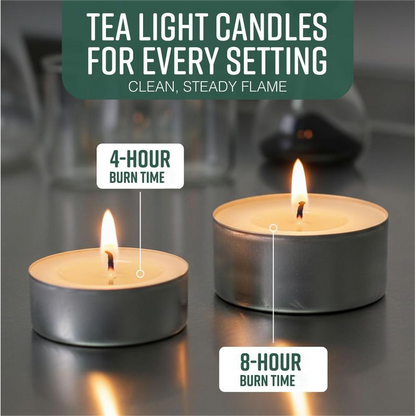 ✨🕯️ Langanhaltende Teelichter mit 4 Stunden Brenndauer